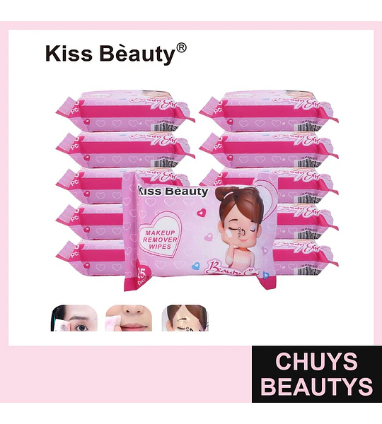 Toallitas Desmaquillantes Suaves Kiss Beauty Pack 144 Unidades