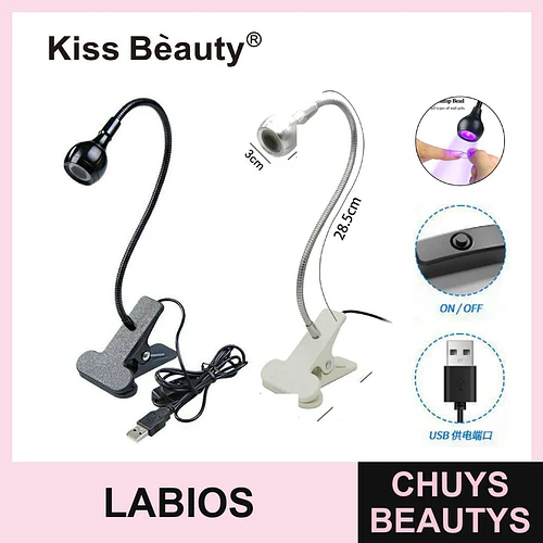 Lámpara UV LED flexible con clip Kiss Bèauty para secado de uñas de gel - Chuys Beautys | Chuys Beautys