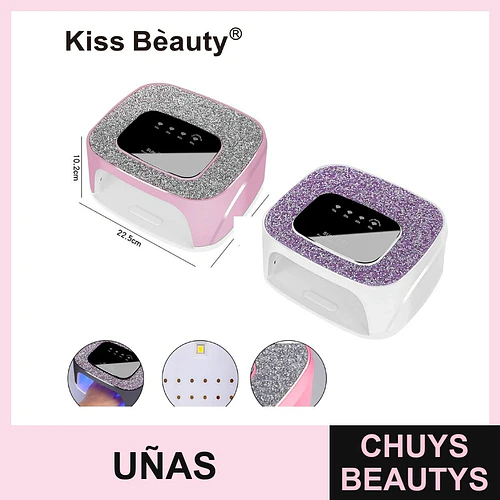 Lámpara de Uñas UVLED Kiss Bèauty Glitter para Secado de Gel - Chuys Beautys | Chuys Beautys