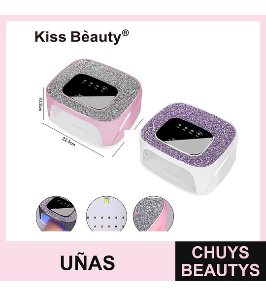 Lámpara de Uñas UVLED Kiss Bèauty Glitter para Secado de Gel