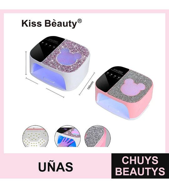 Lámpara de Uñas UV/LED Glitter Mickey Mouse Kiss Beauty SUN S90