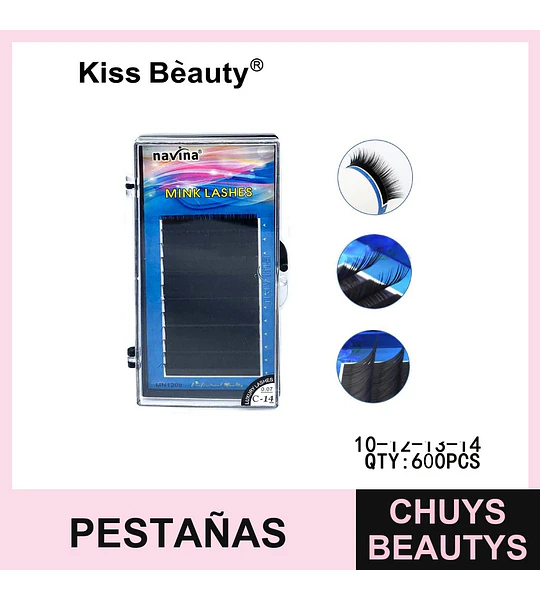 Pestañas Postizas Navina Mink Lashes Curva C 0.07mm