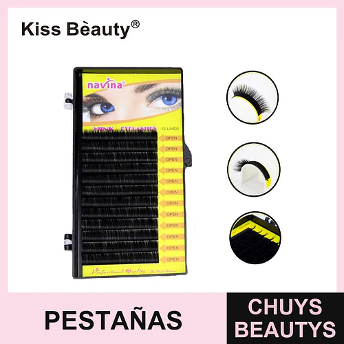 Pestañas Postizas Navina Mink de Calidad Profesional 12 Líneas - Chuys Beautys | Chuys Beautys