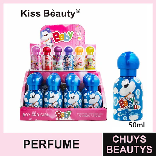 Set de Fragancias Infantiles Variadas Kiss Beauty Baby Eau de Parfum 12x50ml - Chuys Beautys | Chuys Beautys
