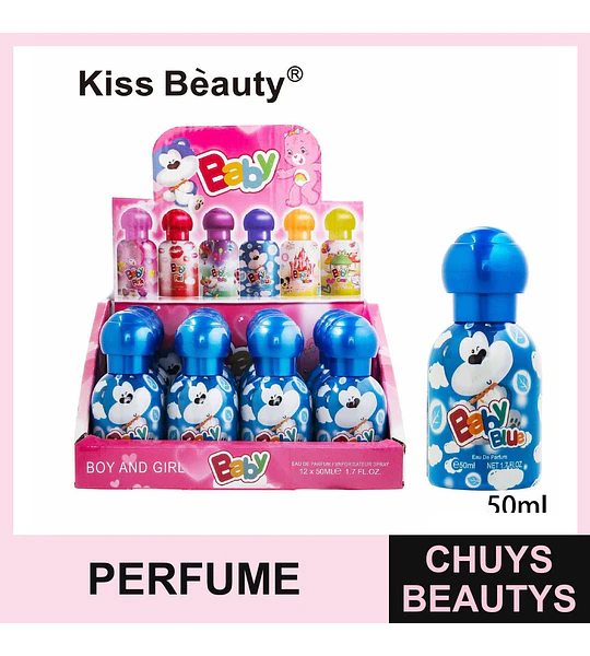Set de Fragancias Infantiles Variadas Kiss Beauty Baby Eau de Parfum 12x50ml