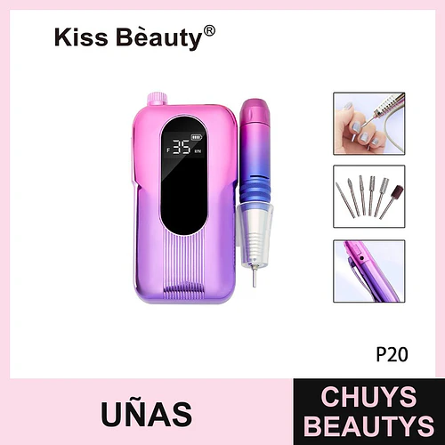 Pulidor de Uñas Eléctrico Portátil Kiss Bèauty P20 Recargable - Chuys Beautys | Chuys Beautys