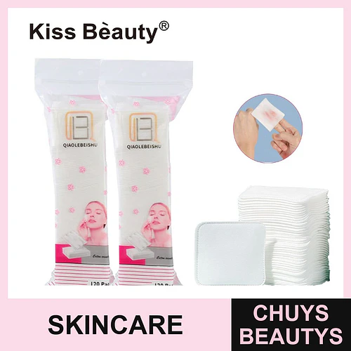 Discos desmaquillantes faciales de algodón suaves Kiss Beauty - Chuys Beautys | Chuys Beautys