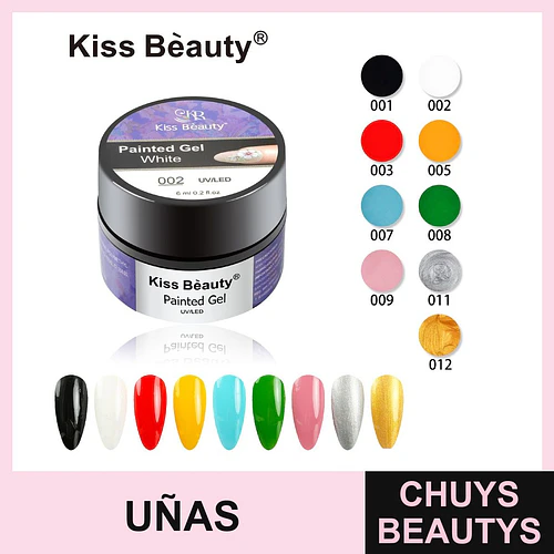 Gel de Uñas Pintado UV/LED Kiss Bèauty para Nail Art Profesional - Chuys Beautys | Chuys Beautys
