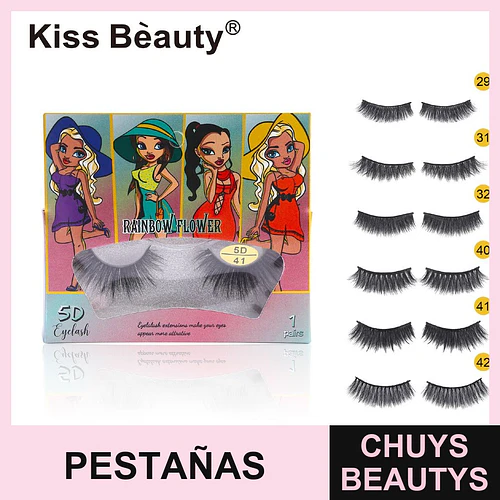 Pestañas Postizas Efecto 5D Volumen Natural Kiss Bèauty - Chuys Beautys | Chuys Beautys