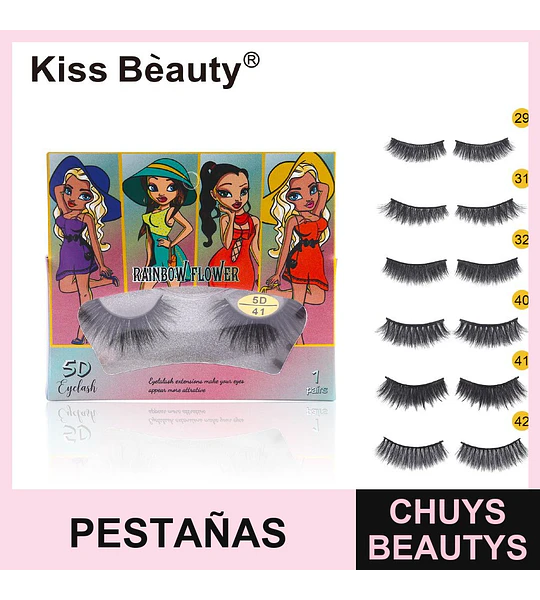 Pestañas Postizas Efecto 5D Volumen Natural Kiss Bèauty