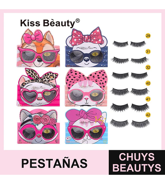 Pestañas Postizas 5D Kiss Bèauty con Diseños Animados RF526