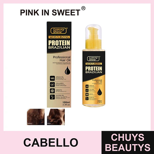 Aceite Capilar Hidratante con Proteína Brasileña Luxury Shine - Chuys Beautys | Chuys Beautys