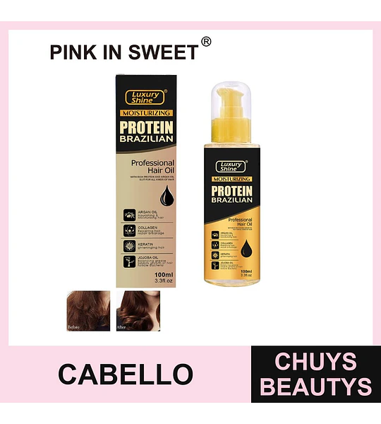 Aceite Capilar Hidratante con Proteína Brasileña Luxury Shine