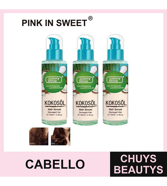 Suero Capilar de Aceite de Coco Luxury Shine para Cabello Dañado Pink In Sweet