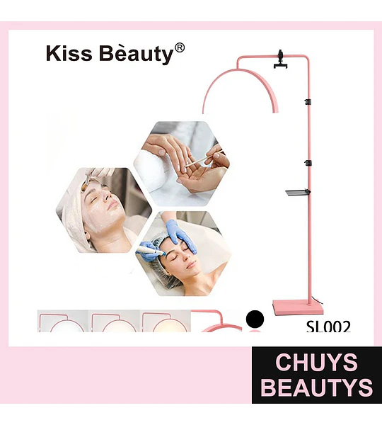 Lámpara LED de Pie Arco Ajustable Kiss Bèauty para Salones de Belleza