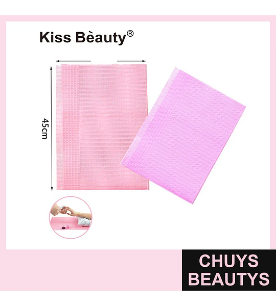 Protectores de Mesa Desechables Rosados para Manicura Kiss Bèauty