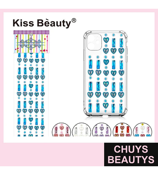 Adhesivos de Cristales Autoadhesivos en Formas Variadas Kiss Bèauty