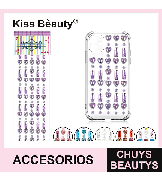 Adhesivos de Cristales Decorativos para Accesorios Kiss Bèauty