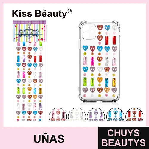Adhesivos decorativos de cristales para uñas y cuerpo Kiss Beauty - Chuys Beautys | Chuys Beautys