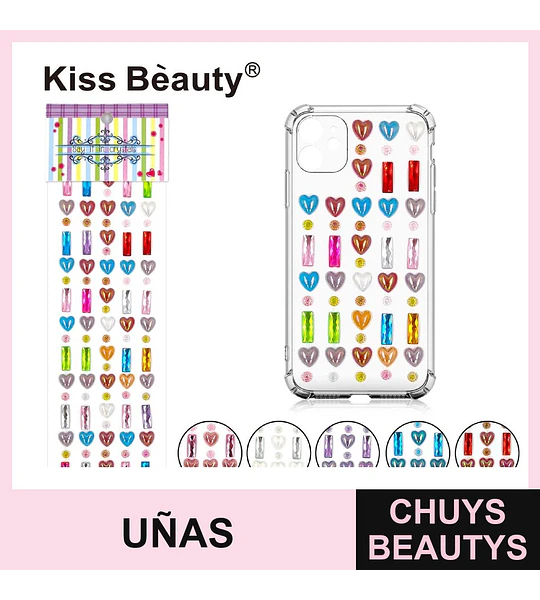 Adhesivos decorativos de cristales para uñas y cuerpo Kiss Beauty