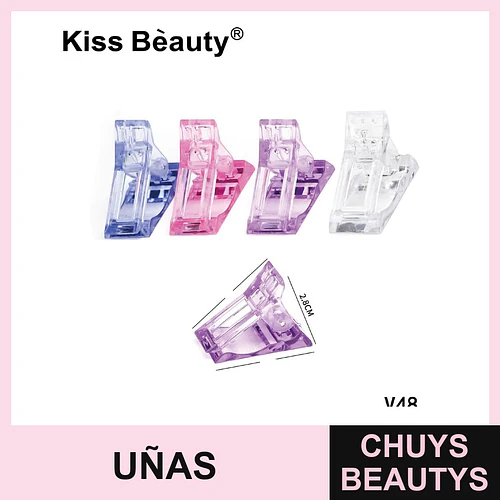 Clips sujetadores para uñas acrílicas y gel UV Kiss Bèauty - Chuys Beautys | Chuys Beautys