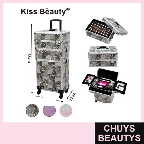 Maleta de Maquillaje Profesional con Ruedas Kiss Bèauty - Chuys Beautys | Chuys Beautys