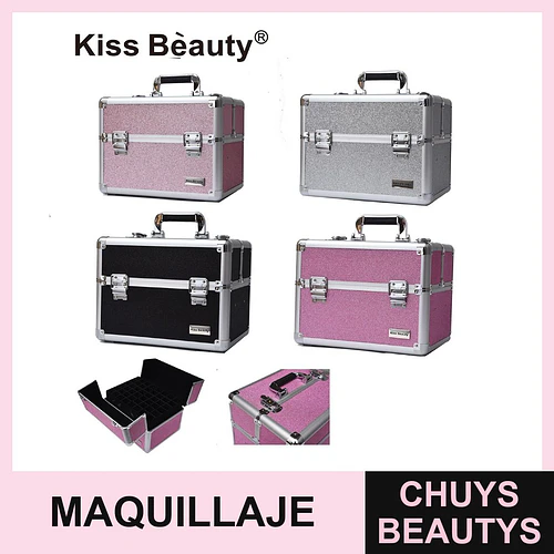 Estuche Organizador de Maquillaje Glitter Kiss Beauty Profesional - Chuys Beautys | Chuys Beautys