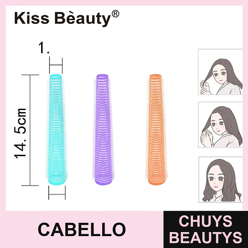 Ruleros Flexibles Cónicos para Cabello Kiss Bèauty 100 Unidades - Chuys Beautys | Chuys Beautys