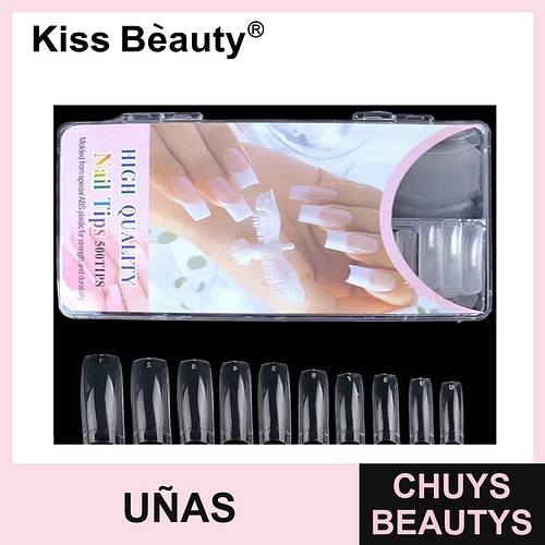 Uñas Postizas French Tips de Alta Calidad Kiss Bèauty 500 Unidades - Chuys Beautys | Chuys Beautys