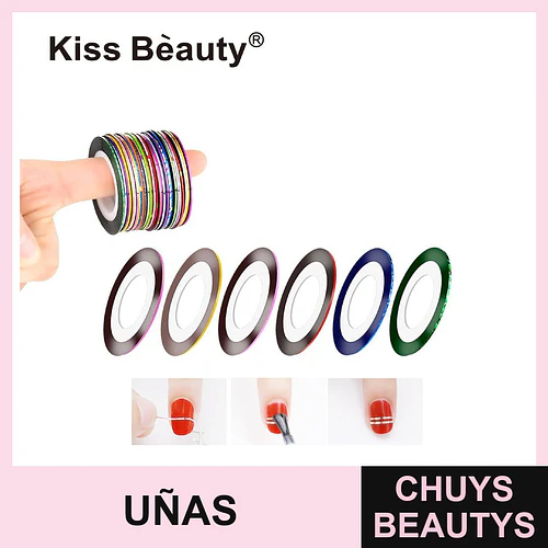 Cintas Adhesivas para Nail Art Efecto Metálico Kiss Bèauty - Chuys Beautys | Chuys Beautys