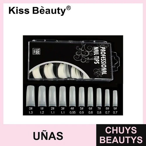 Uñas Postizas Profesionales Naturales con Tamaños Variados Kiss Bèauty - Chuys Beautys | Chuys Beautys