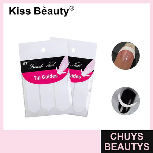 Guías Adhesivas para Manicura Francesa Kiss Bèauty® 100 Unidades - Chuys Beautys | Chuys Beautys