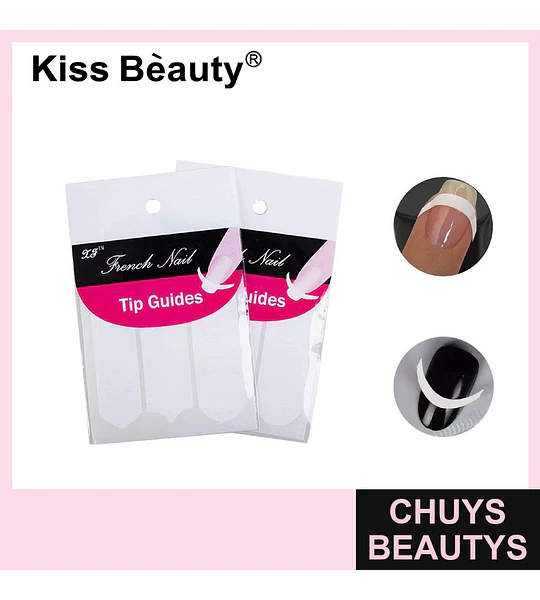 Guías Adhesivas para Manicura Francesa Kiss Bèauty® 100 Unidades