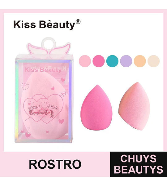 Esponja de maquillaje suave y delicada Kiss Bèauty para polvo