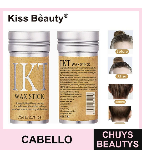 IKT Wax Stick para Cabello, Fijación Fuerte y Duradera Anti-Frizz