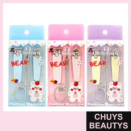 Set de Manicura Infantil RubyFace Diseño Oso Kawaii Colores Pastel - Chuys Beautys | Chuys Beautys