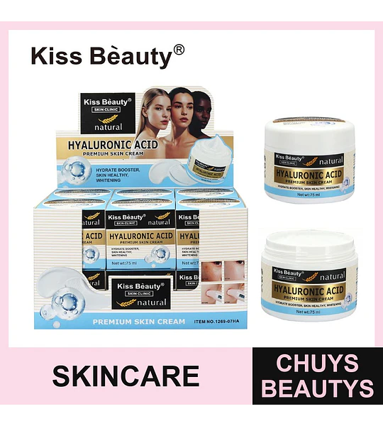 Crema Facial Premium Hidratante con Ácido Hialurónico Kiss Bèauty