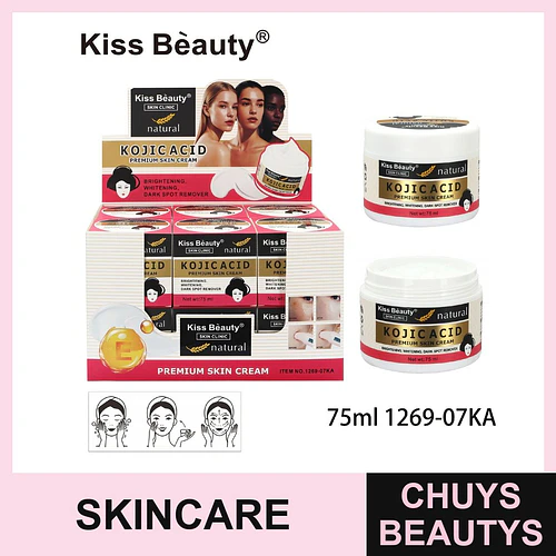 Crema Facial Aclarante y Antimanchas con Ácido Kójico Kiss Beauty 75ml - Chuys Beautys | Chuys Beautys
