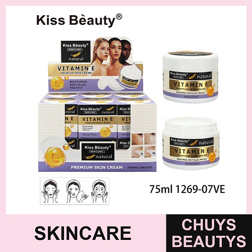 Crema Facial Premium Kiss Bèauty con Vitamina E Hidratante y Revitalizante - Chuys Beautys | Chuys Beautys
