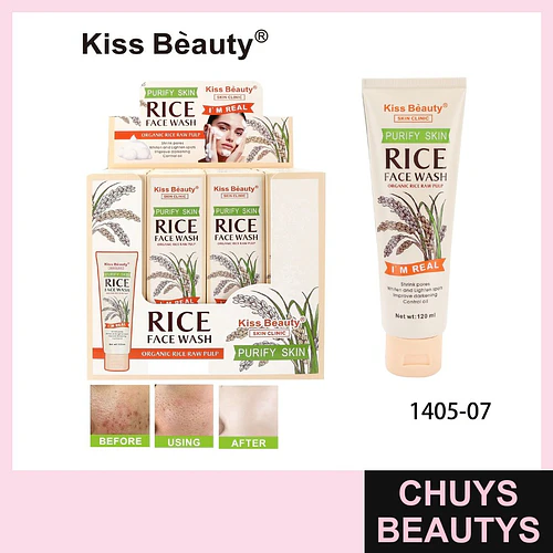 Kiss Beauty Purify Skin Rice Face Wash con Pulpa de Arroz Orgánico - Chuys Beautys | Chuys Beautys