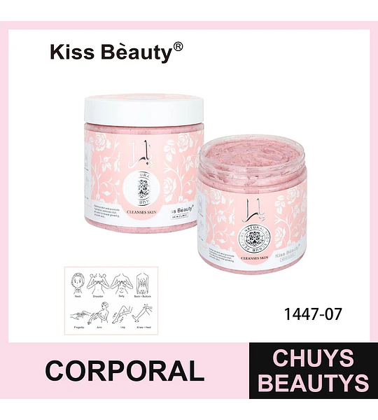 Exfoliante Corporal Natural Kiss Bèauty para Piel Radiante y Suave