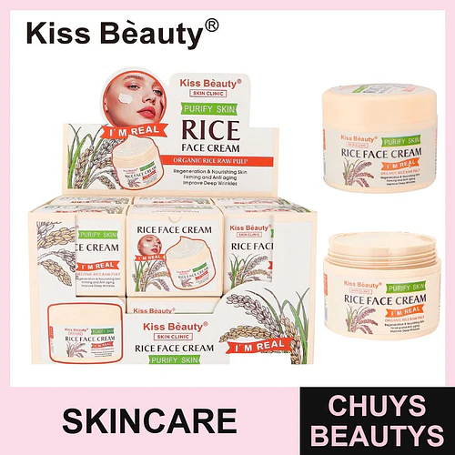 Crema Facial Purificante de Arroz Orgánico Kiss Bèauty® para Regeneración y Antienvejecimiento - Chuys Beautys | Chuys Beautys