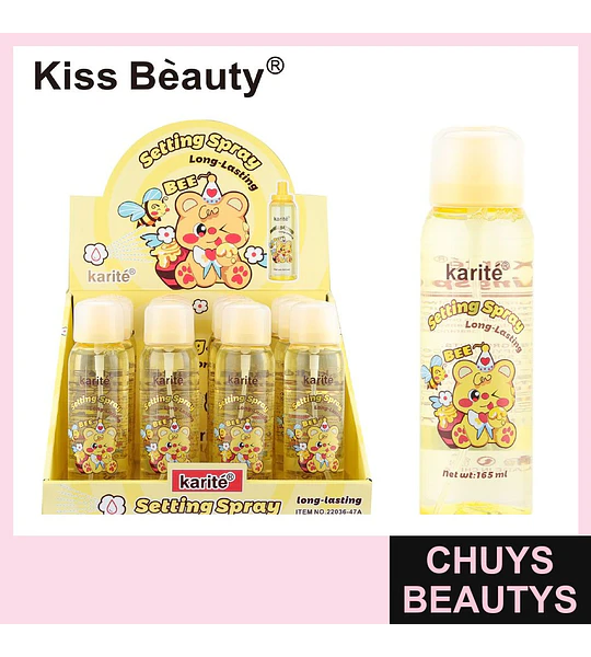 Spray Fijador de Maquillaje Karité Long-Lasting Kiss Bèauty