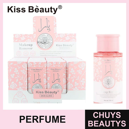 Desmaquillante líquido facial Kiss Beauty con perfume natural y efecto suavizante - Chuys Beautys | Chuys Beautys