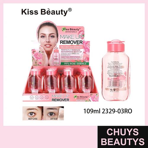 Desmaquillante Suave Kiss Bèauty con Esencia de Rosa para Piel Sensible - Chuys Beautys | Chuys Beautys