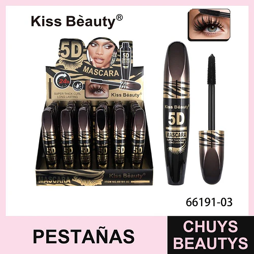 Máscara de Pestañas 5D Super Thick Curl Waterproof Kiss Bèauty - Chuys Beautys | Chuys Beautys