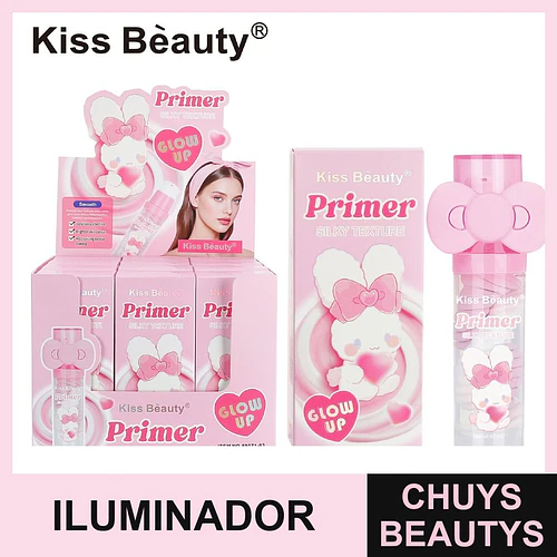 Primer facial de textura sedosa Glow Up Kiss Beauty para un acabado radiante - Chuys Beautys | Chuys Beautys
