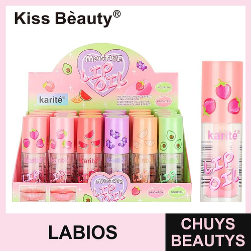 Aceite Labial Hidratante y Voluminizador con Efecto Gloss Kiss Beauty Karité - Chuys Beautys | Chuys Beautys