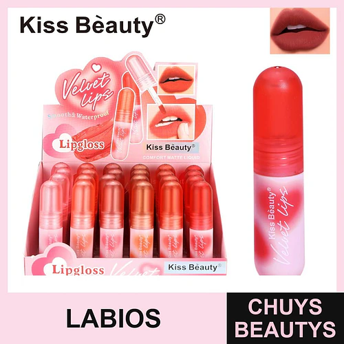 Lipgloss Velvet Lips Larga Duración Kiss Bèauty - Chuys Beautys | Chuys Beautys