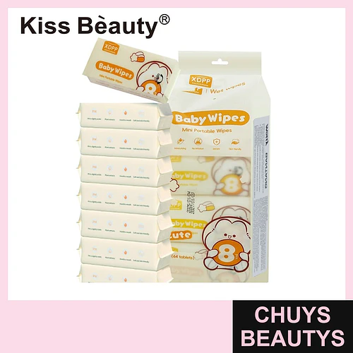 Toallitas húmedas portátiles para bebé Kiss Beauty con extractos de plantas - Chuys Beautys | Chuys Beautys